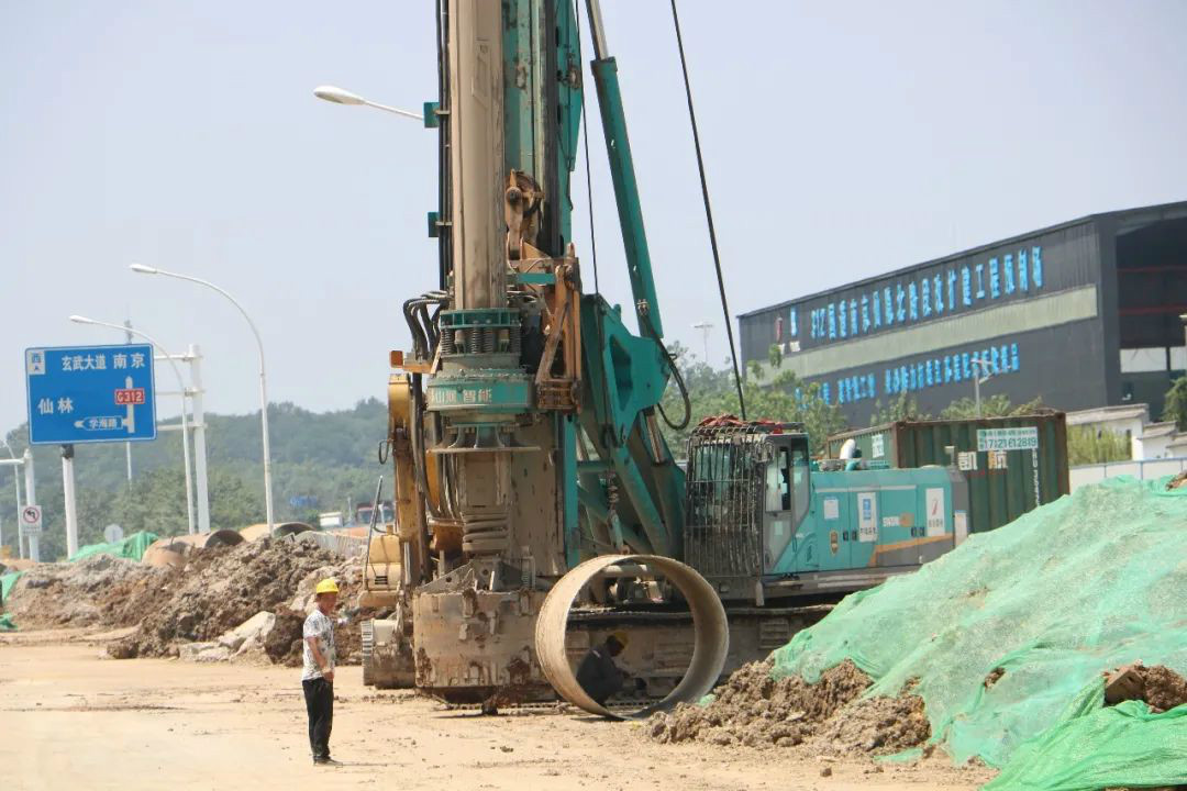 强悍表现赢青睐！平博在线智能360H旋挖钻助力南京312国道改扩建