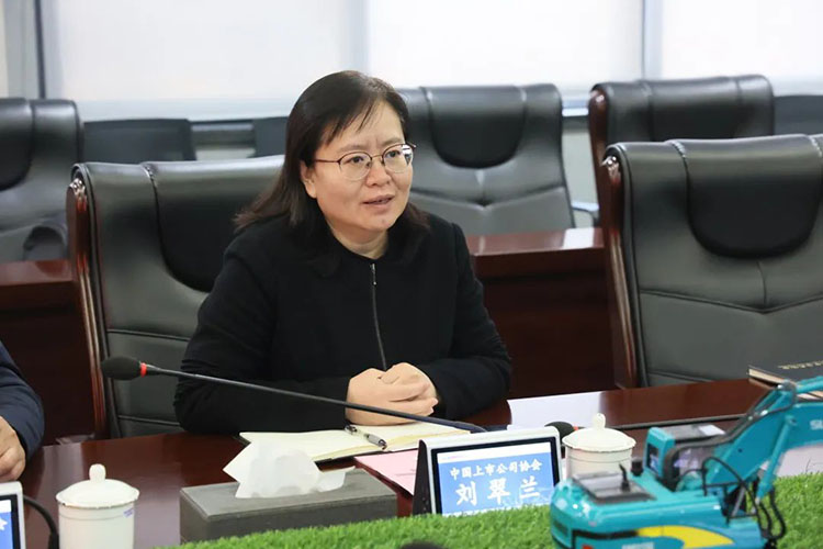 中国上市公司协会党委委员、副秘书长刘翠兰一行调研平博在线智能