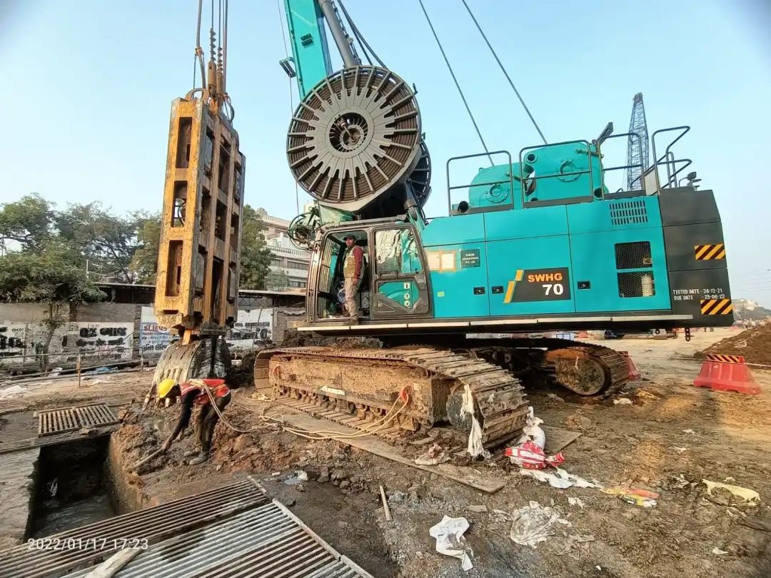 感谢信!平博在线智能SWHG70液压抓斗助力海外基础施工获肯定