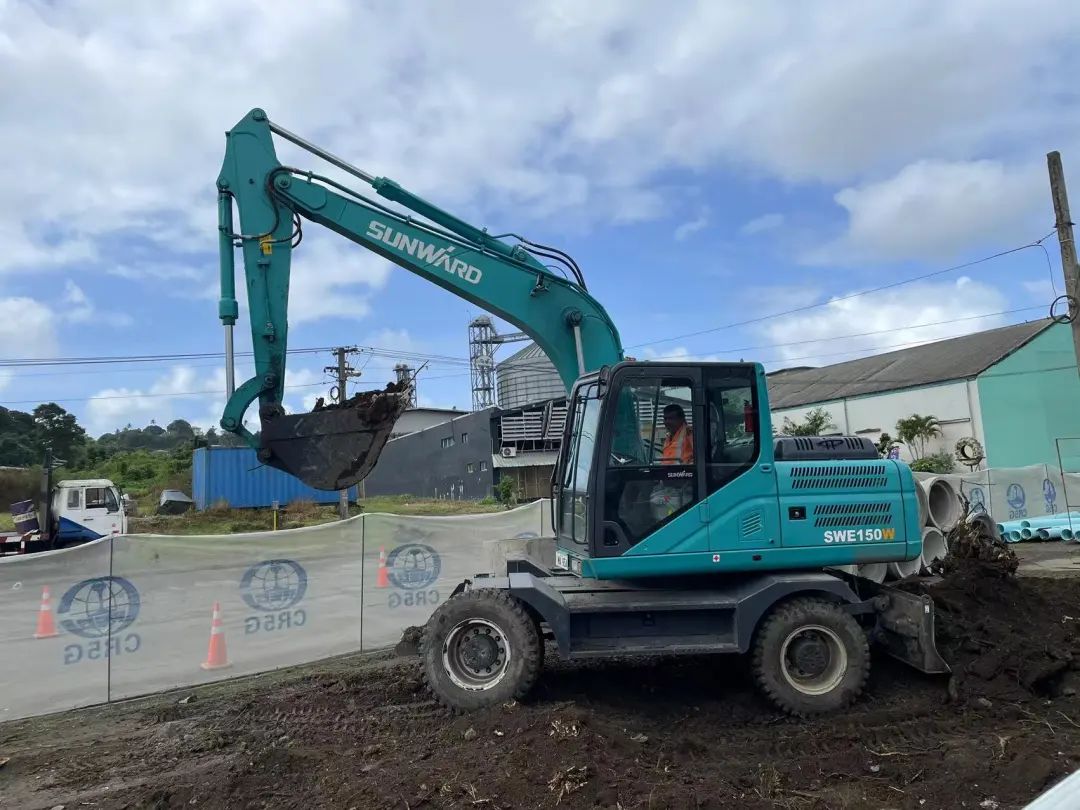 “平博在线绿”迈向南太平洋岛,平博在线智能轮挖助力斐济基础设施建设