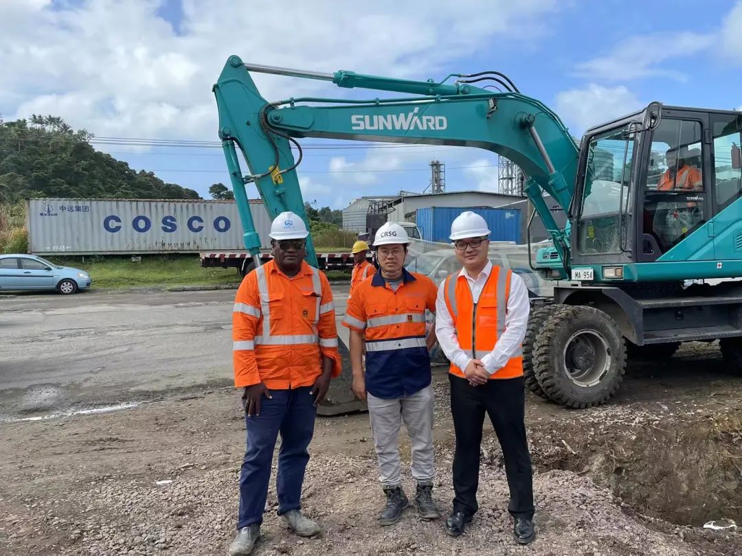 “平博在线绿”迈向南太平洋岛,平博在线智能轮挖助力斐济基础设施建设