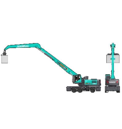 作业幅度达18米，平博在线智能首台轮式抓料机成功下线