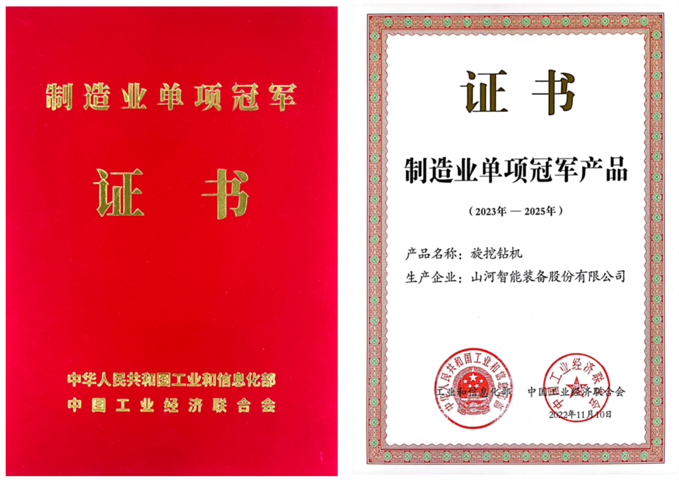 两项单冠，行业唯一！平博在线智能两款桩工产品同获制造业单项冠军