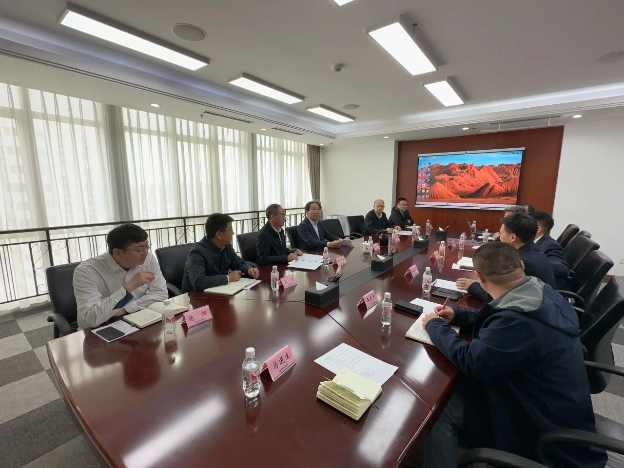 平博在线智能董事长付向东带队拜访中煤地质总局、大地特勘公司